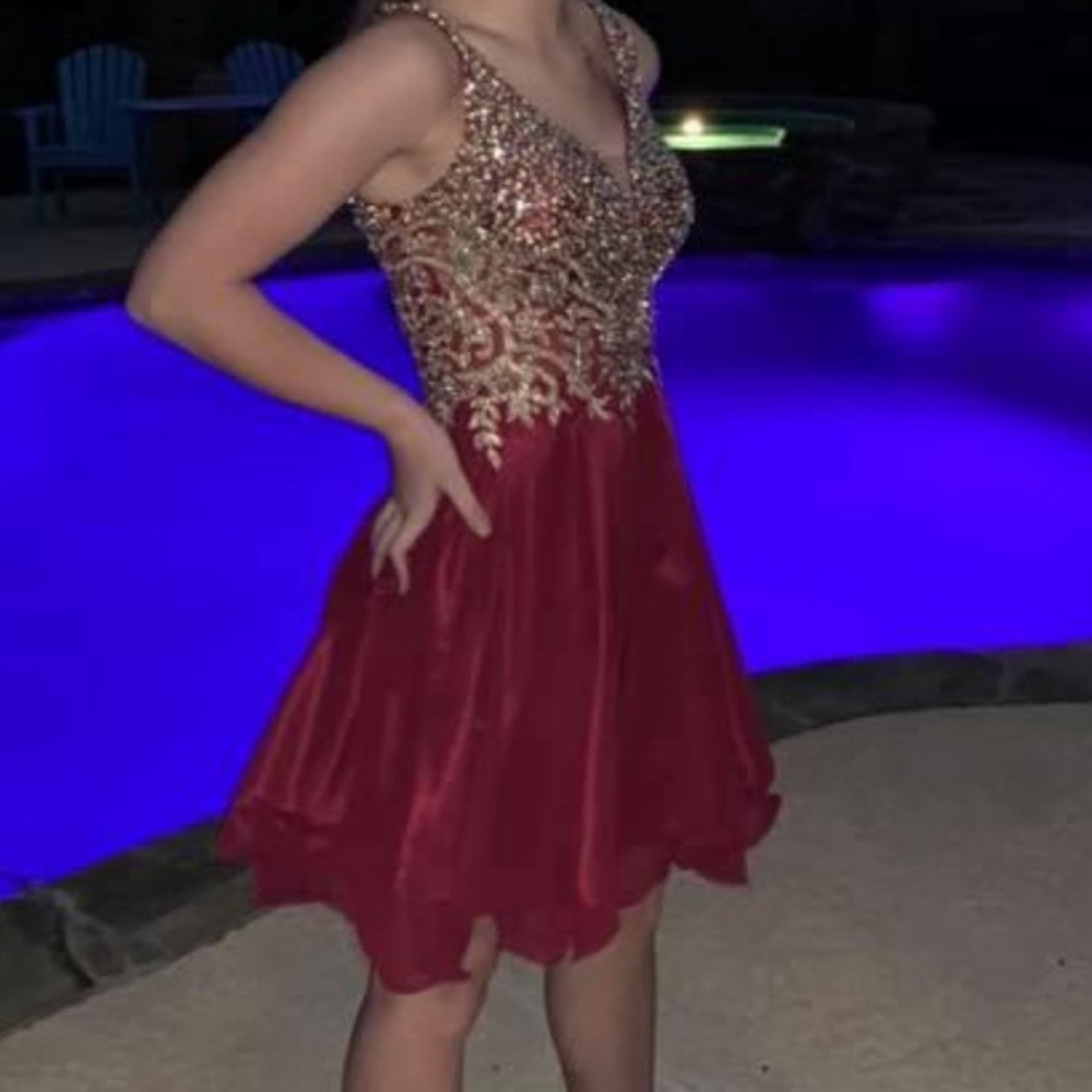 Burgundy dance dress